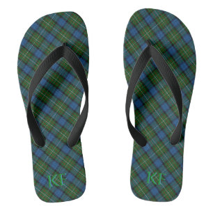 Fergusson Offizielles Tartan mit Monogramm/Initial Flip Flops
