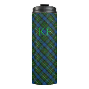Fergusson Offizielles Tartan mit Monogramm/Initial Thermosbecher