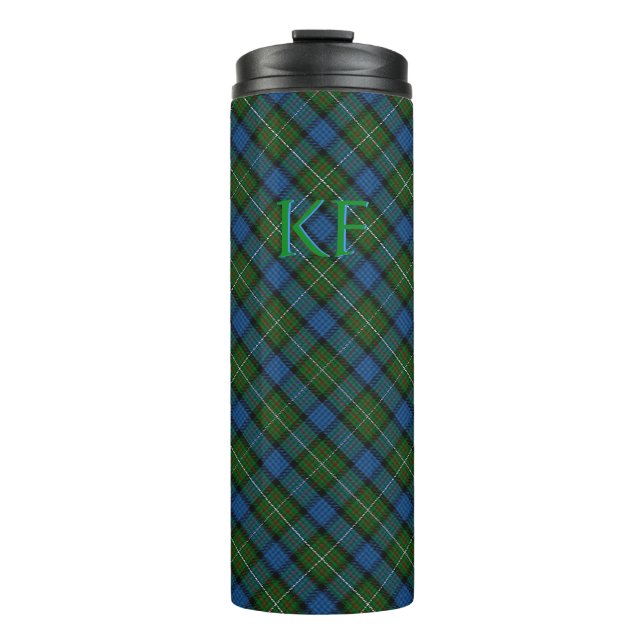 Fergusson Offizielles Tartan mit Monogramm/Initial Thermosbecher (Vorderseite)