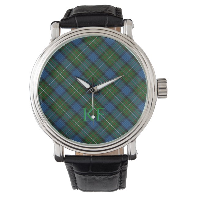 Fergusson Offizielles Tartan mit Monogramm/Name Armbanduhr (Vorderseite)