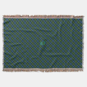 Fergusson Offizielles Tartan mit Monogramm/Name Decke