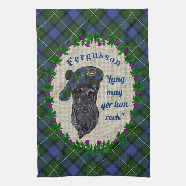 Fergusson Scottie Dog Küchentuch (Vertikal)