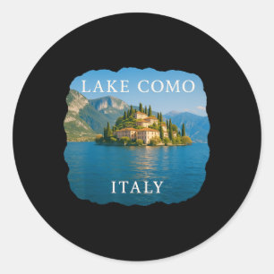 Ferien am Comer See Italien Bellagio Sommer Italie Runder Aufkleber