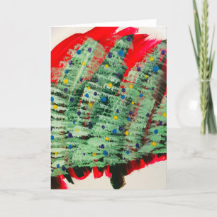 Ferien Bäume mit Lichter Art Card Karte