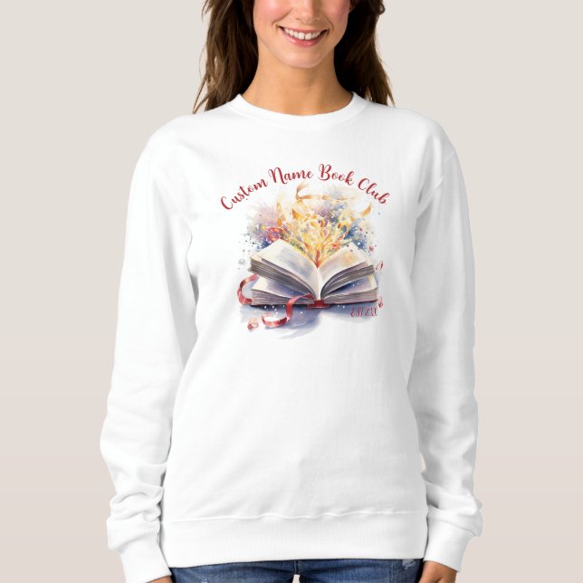Ferien Custom Book Club Sweatshirt (Vorderseite)