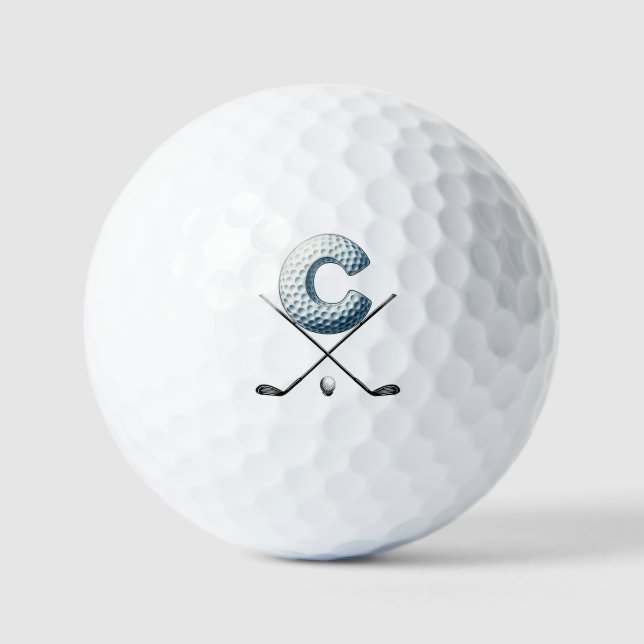 Ferien Golf Balls - Alpha Number LETTER C Golfball (Vorderseite)