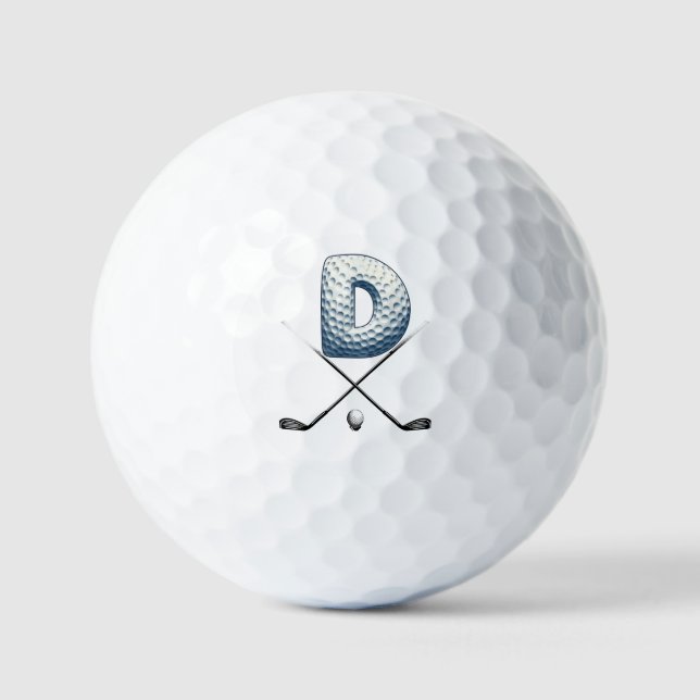 Ferien Golf Balls - Alpha Number LETTER D Golfball (Vorderseite)