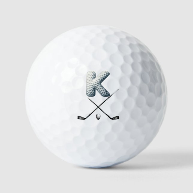 Ferien Golf Balls - Alpha Number LETTER K Golfball (Vorderseite)