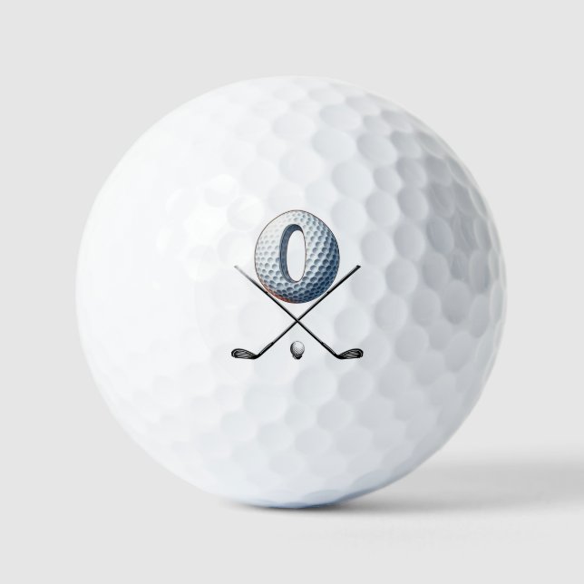 Ferien Golf Balls - Alpha Number LETTER O Golfball (Vorderseite)