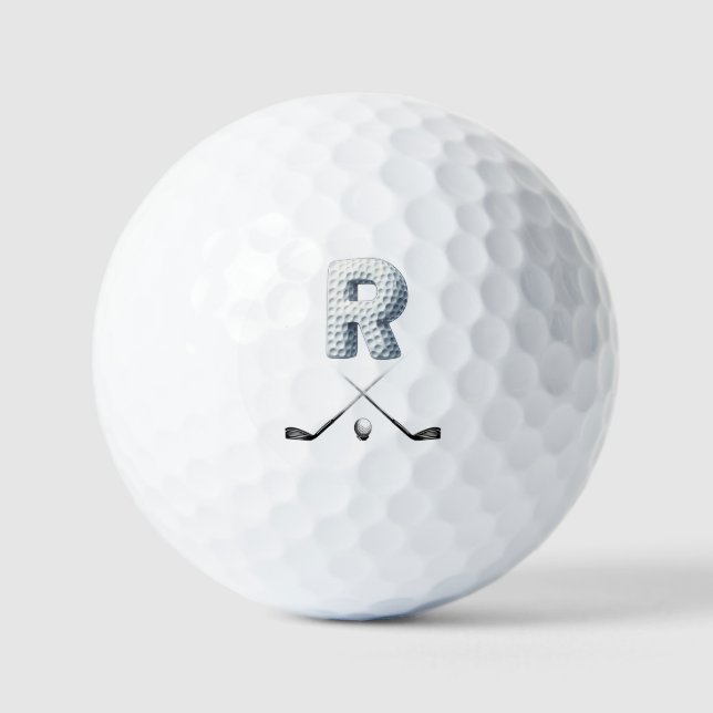 Ferien Golf Balls - Alpha Number LETTER R Golfball (Vorderseite)