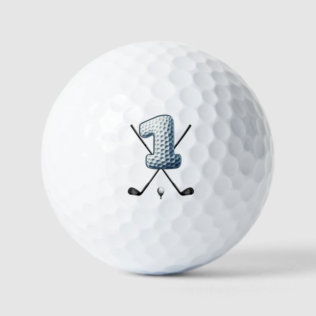 Ferien Golf Balls Alpha-Nummer Letter 1 Golfball (Vorderseite)