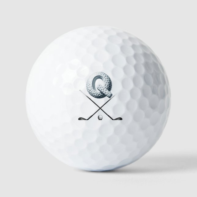 Ferien Golf Balls - Alpha-Nummer-LETTER Q Golfball (Vorderseite)