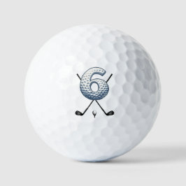 Ferien Golf Balls Alpha-Zahl 6 Golfball