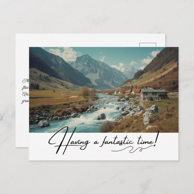 Ferien im Dorf Feiertagspostkarte (Vorne/Hinten)