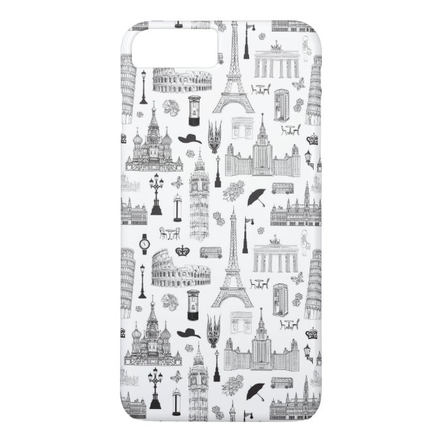Ferien in Europa-Muster Case-Mate iPhone Hülle (Rückseite)