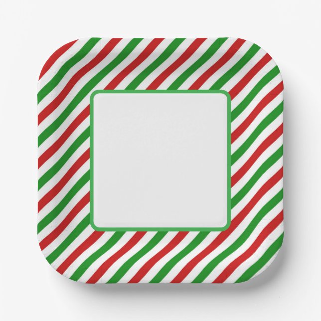 Ferien-Weihnachtsmann-Papierplatten Pappteller (Vorderseite)
