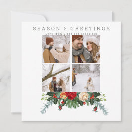 Ferien Winter Botanisches Foto Personalisiert Karte