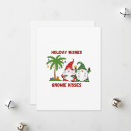 Ferien wünscht, Gnomie Kisses auf einem Feiertagskarte