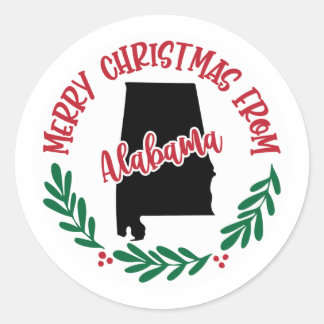 Ferienaufkleber aus Alabama Runder Aufkleber
