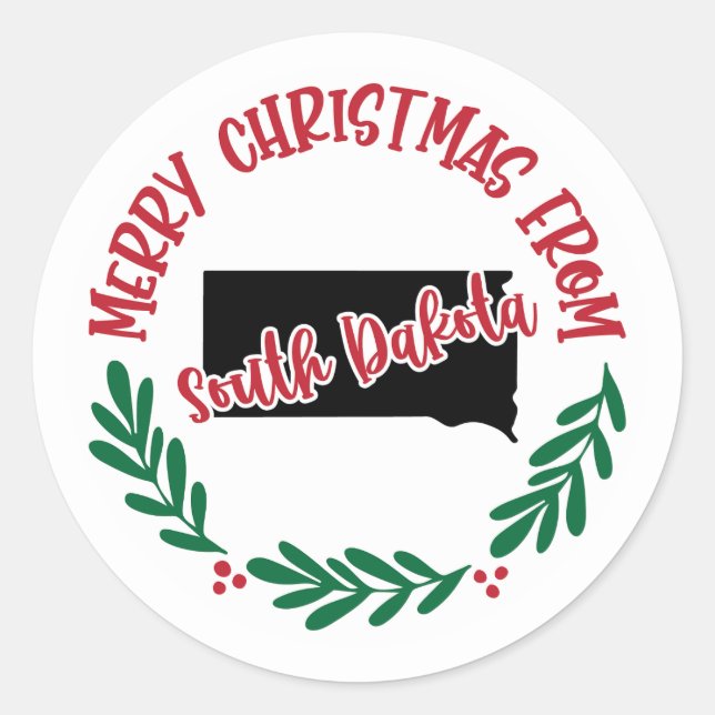 Ferienaufkleber aus South Dakota Runder Aufkleber (Vorderseite)