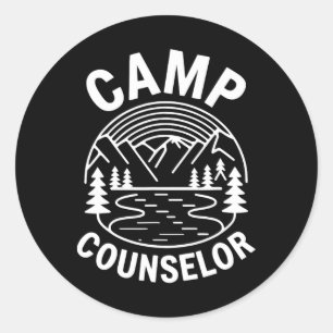 Ferienbetreuer-Shirt Camper Sommer Camping-Persona Runder Aufkleber