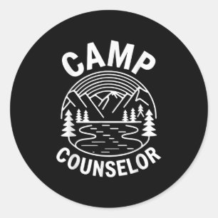Ferienbetreuer-Shirt Camper Sommer Camping-Persona Runder Aufkleber