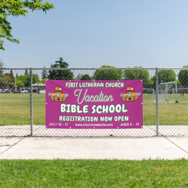 Ferienbibelschule mit Noahs Arche Banner (Insitu)