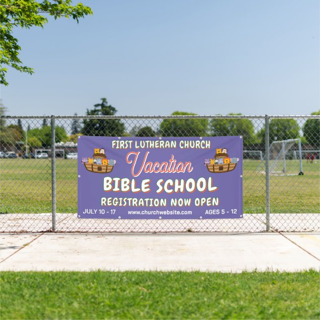 Ferienbibelschule mit Noahs Arche Banner (Insitu)