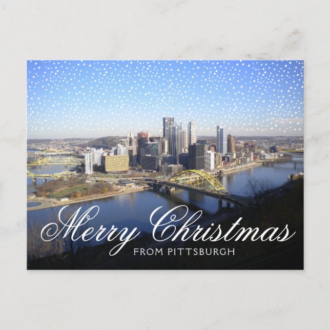 FERIENFOTO | Frohe Weihnachten von Pittsburgh PA Postkarte (Vorderseite)