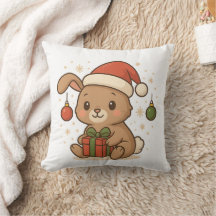 Ferienhase mit Weihnachtsmannmütze