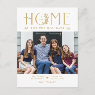 Ferienhaus Foto Umzugsankündigung Weihnachtskarte Feiertagspostkarte