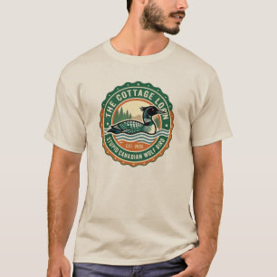 Ferienhaus-Taucher Dummer Kanadischer Wolf Vogel T-Shirt