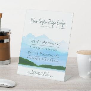 Ferienhaus WIFI Passwort Mountain Cabin Sockelschild
