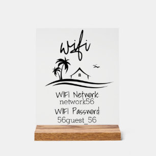 Ferienhausvermietung Strandhaus mit WLAN Acrylschild