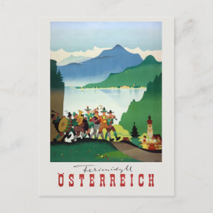 Ferienidyll Osterreich Austria Vintage Poster Postkarte