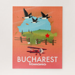 Ferienkarte Bukarest Rumänien Puzzle