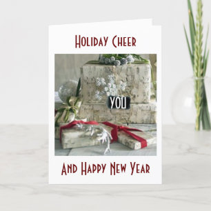 FERIENKÄSE/GLÜCKLICHE NEUJAHRESPRÄSENTE GALOUR FEIERTAGSKARTE