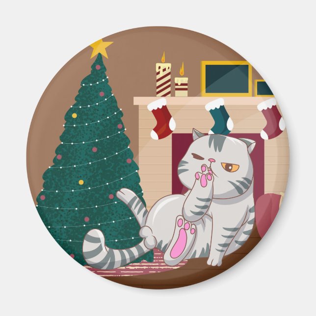 Ferienkatze Magnet (Vorne)