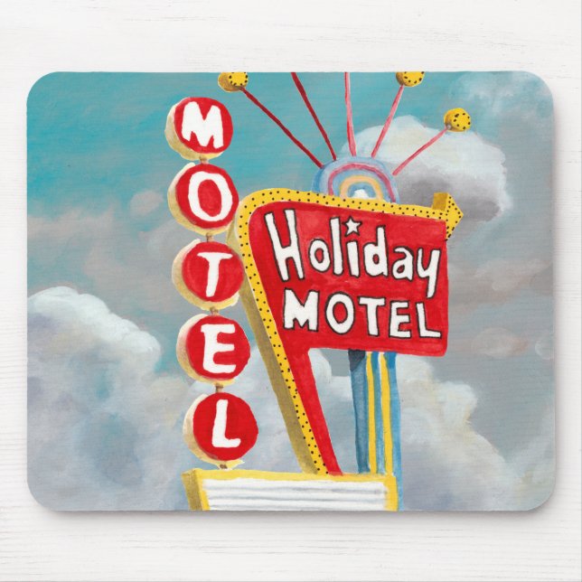 Ferienmotel-Schild Mousepad (Vorne)