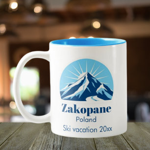 Ferienort Zakopane - Polen Après-Ski Zweifarbige Tasse