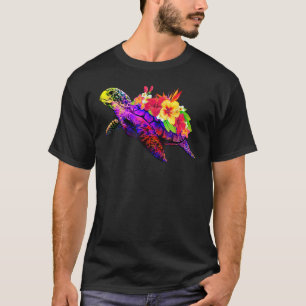 Ferienstrand Hawaiianische Gefärbte Krawatte Meer T-Shirt