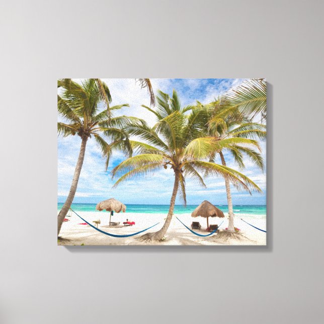 Ferienstrand Leinwanddruck (Vorderseite)