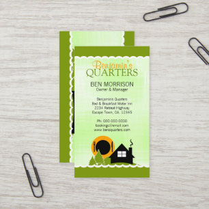 Ferienunterkunft Bed and Breakfast Business Cards Visitenkarte