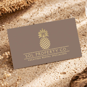 Ferienvermietung Gastgeber Gold Pineapple Luxus Ta Visitenkarte