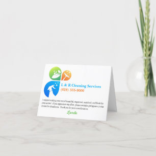 Ferienvermietung Sauberer Housekeeper Vielen Dank Dankeskarte