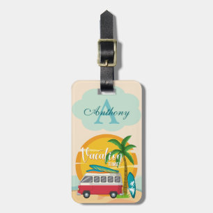 Ferienzeit Sommerstrand Personalisiert Gepäckanhänger