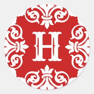 Ferienzeitmonogramm Runder Aufkleber