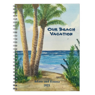 Ferienzeitschrift, Strand, Tagebuch, Spiral-Notebo Notizblock
