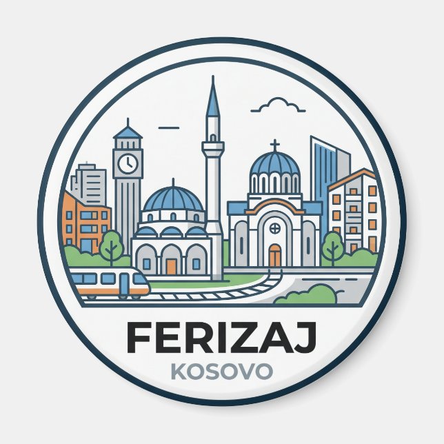Ferizaj, Kosovo Kosovo Magnet (Vorne)