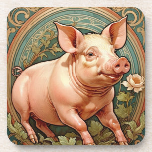 Ferkel-Achterbahn Getränkeuntersetzer